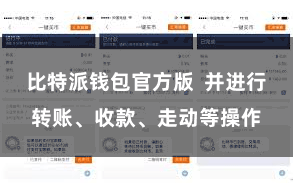 比特派钱包官方版 并进行转账、收款、走动等操作