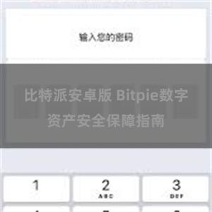 比特派安卓版 Bitpie数字资产安全保障指南