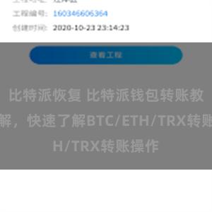 比特派恢复 比特派钱包转账教程详解，快速了解BTC/ETH/TRX转账操作