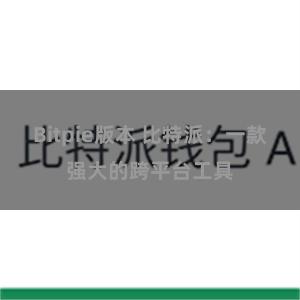 Bitpie版本 比特派：一款强大的跨平台工具