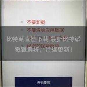 比特派直链下载 最新比特派教程解析，持续更新！