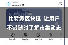比特派区块链  让用户不错随时了解市集动态