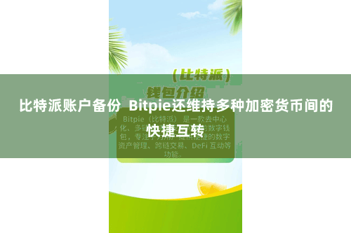 比特派账户备份  Bitpie还维持多种加密货币间的快捷互转
